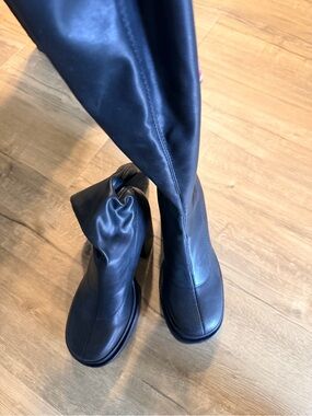 Tall Black Leather Boots approx size 8